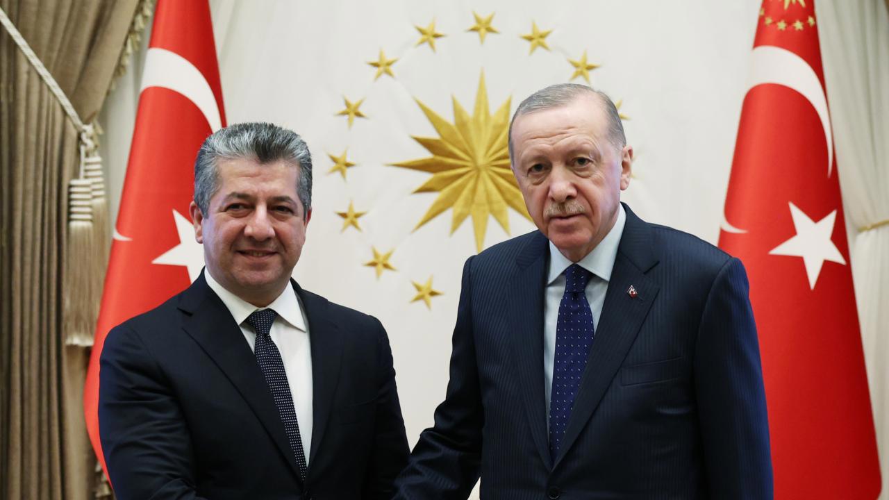 Cumhurbaşkanı Erdoğan, IKBY Başbakanı Barzani'yi Kabul Etti