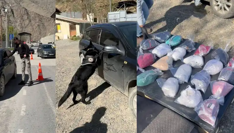 Uyuşturucu Şüphesiyle Durdurulan Araçta Şok Edici Ele Geçirme